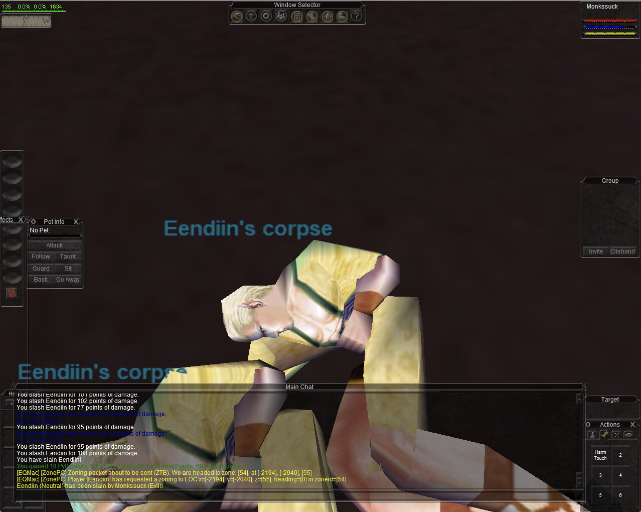 Screenshot of Monkssuck killing Eendiin